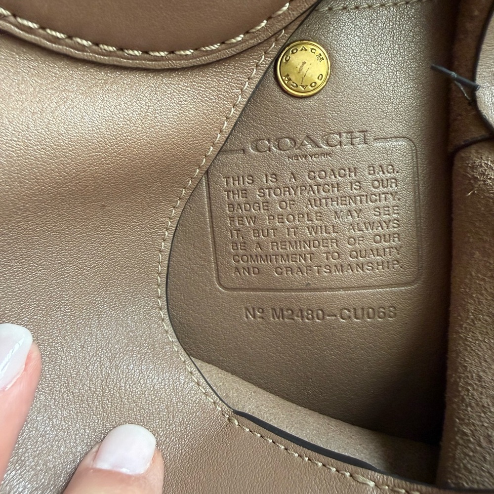Coach  Brooklyn 28 Leather Bag - Stone - Picture 4 of 10